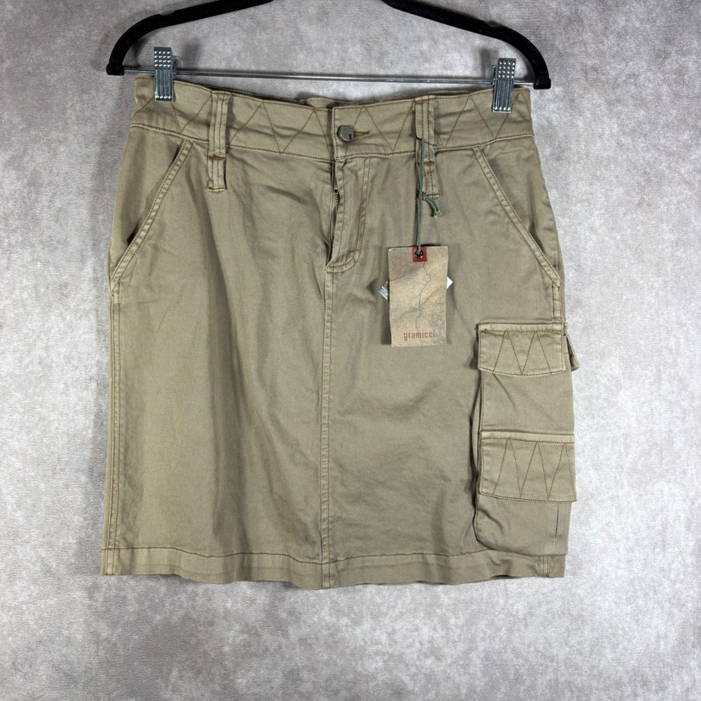 Gramicci Skirt Womens 6 Khaki Cargo Mini Utility Gorpcore Hiking Outdoor NEW